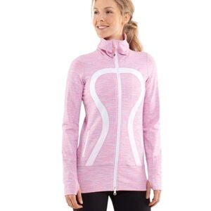 Lululemon Pink In Stride Jacket Sz 4 W4077S Wee Are From Space White April Multi
